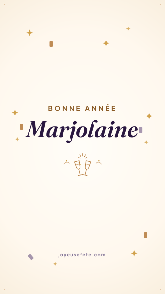 Image « Bonne année Marjolaine » au format story