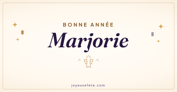 Image « Bonne année Marjorie » au format large
