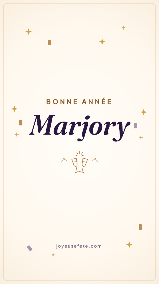 Image « Bonne année Marjory » au format story