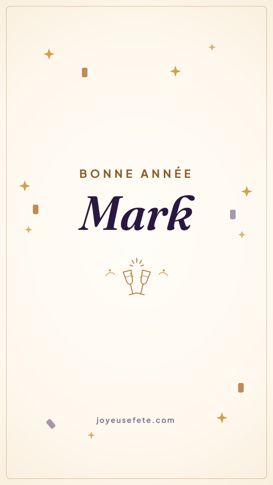Image « Bonne année Mark » au format story