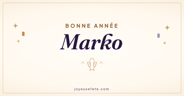 Image « Bonne année Marko » au format large