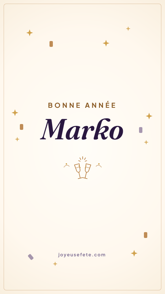 Image « Bonne année Marko » au format story