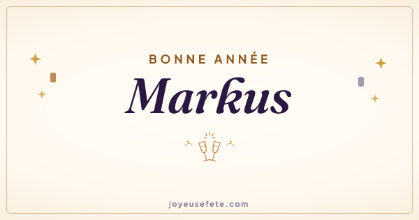 Image « Bonne année Markus » au format large