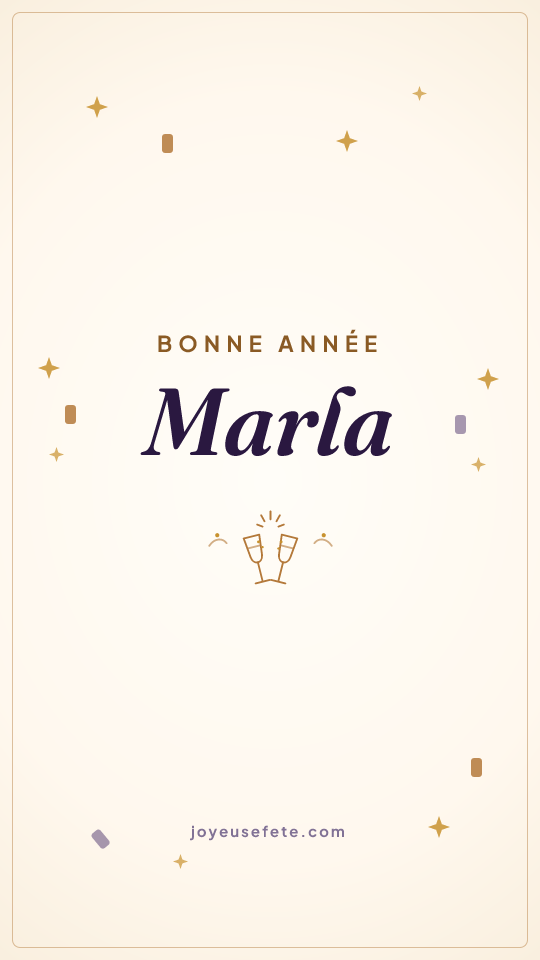 Image « Bonne année Marla » au format story
