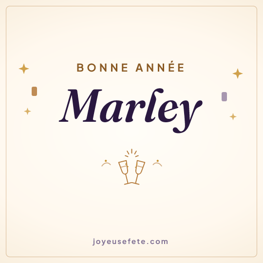 Image carrée « Bonne année Marley » pour WhatsApp