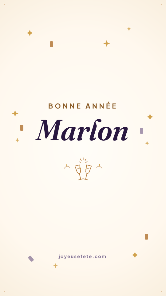 Image « Bonne année Marlon » au format story