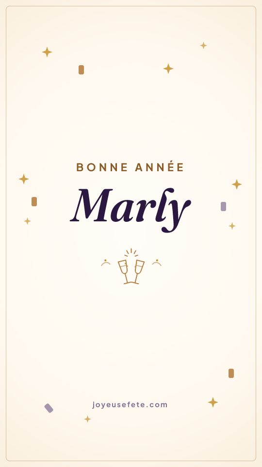Image « Bonne année Marly » au format story