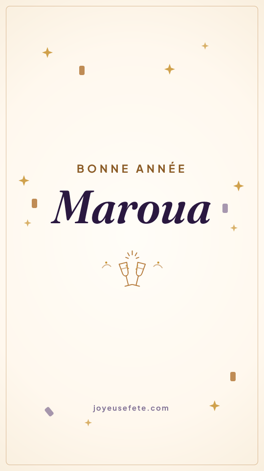 Image « Bonne année Maroua » au format story