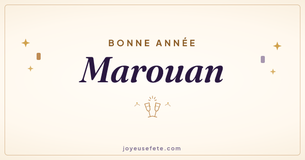 Image « Bonne année Marouan » au format large