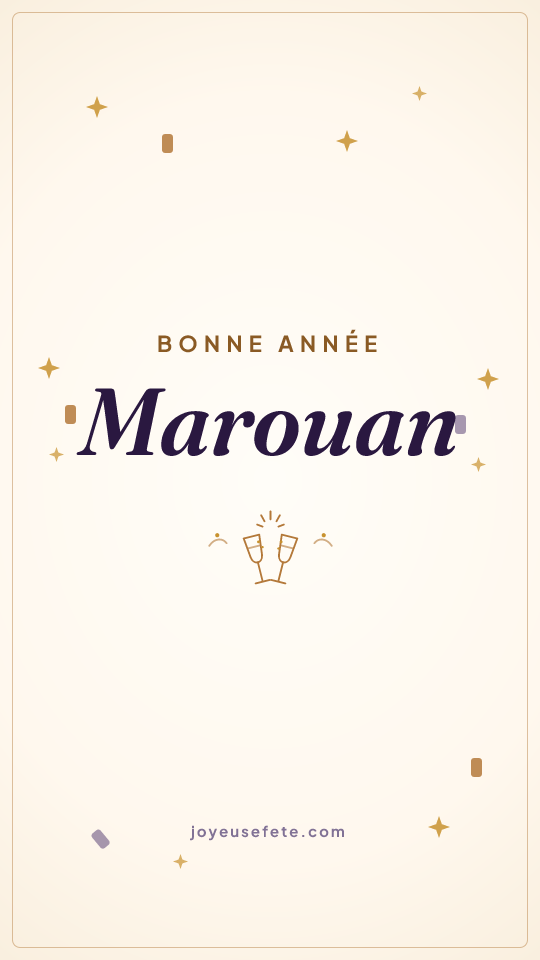 Image « Bonne année Marouan » au format story