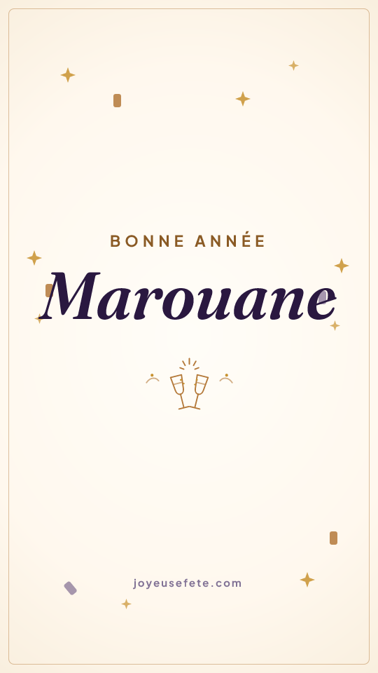 Image « Bonne année Marouane » au format story