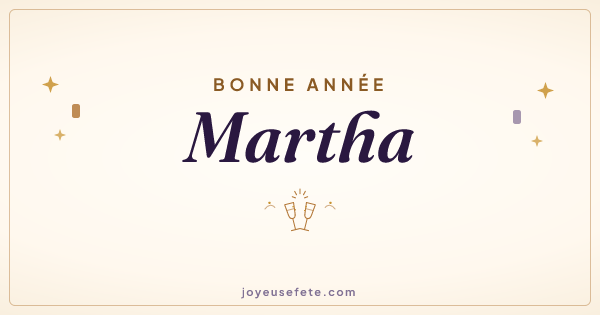 Image « Bonne année Martha » au format large