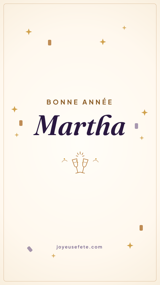 Image « Bonne année Martha » au format story