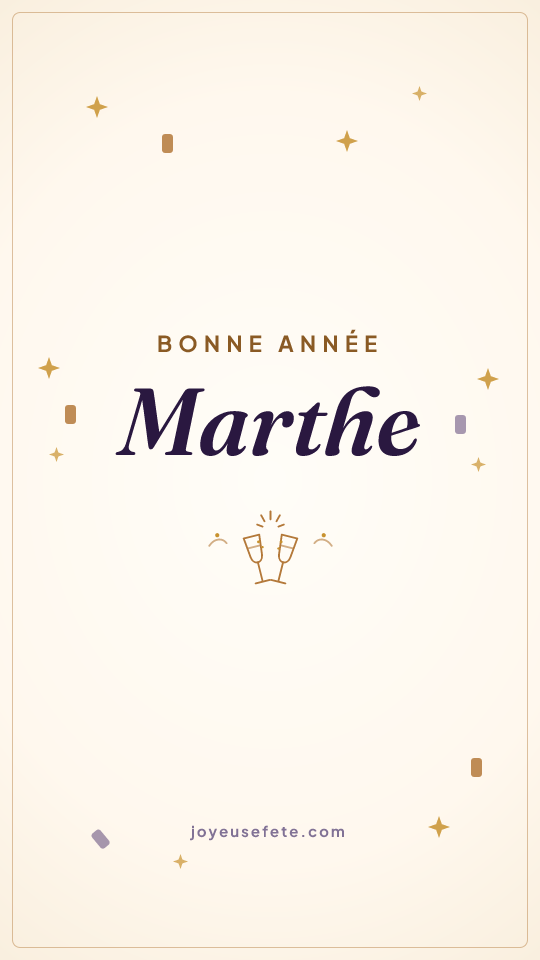 Image « Bonne année Marthe » au format story