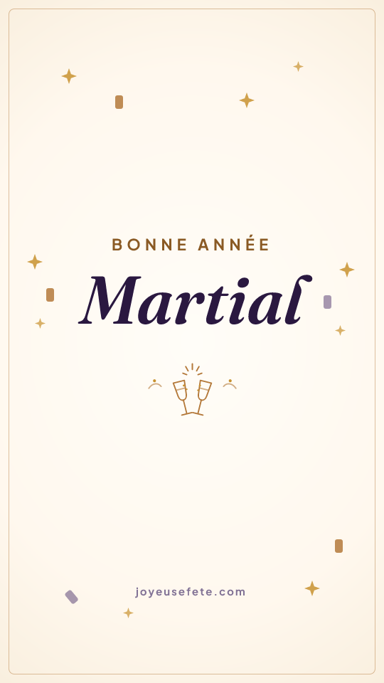 Image « Bonne année Martial » au format story