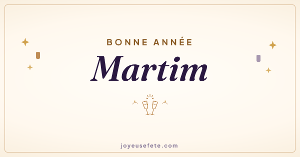 Image « Bonne année Martim » au format large