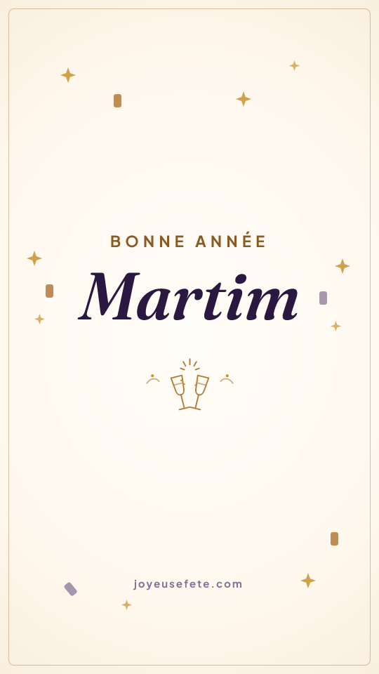 Image « Bonne année Martim » au format story