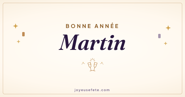 Image « Bonne année Martin » au format large