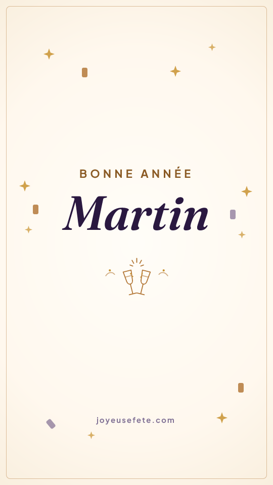 Image « Bonne année Martin » au format story