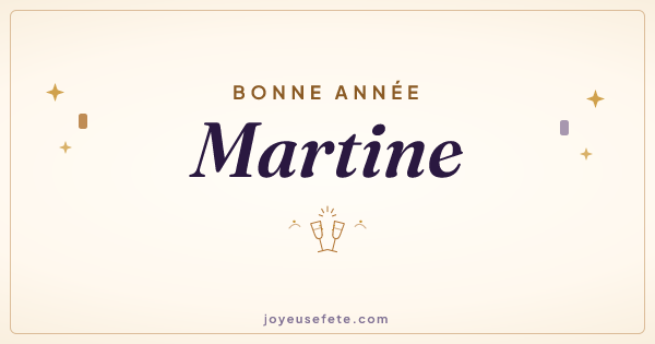 Image « Bonne année Martine » au format large