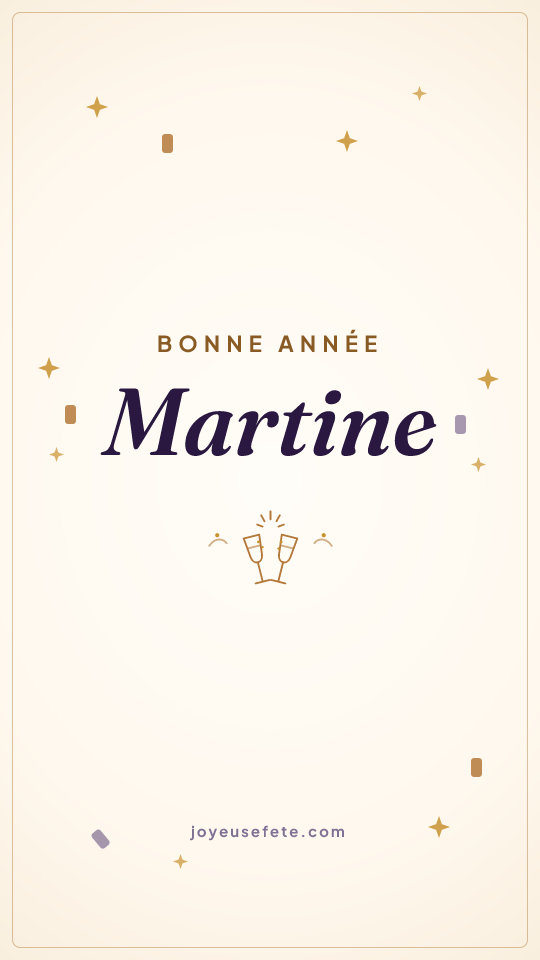 Image « Bonne année Martine » au format story