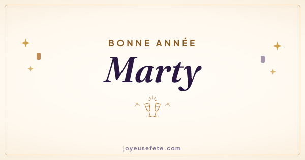 Image « Bonne année Marty » au format large