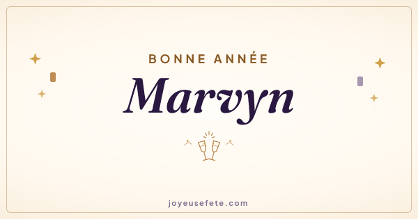 Image « Bonne année Marvyn » au format large