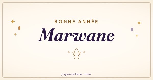 Image « Bonne année Marwane » au format large
