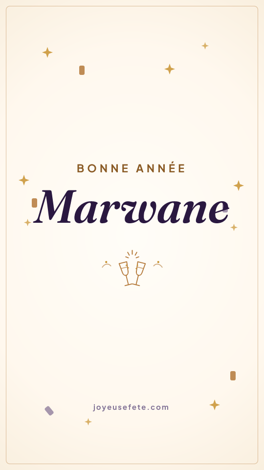 Image « Bonne année Marwane » au format story