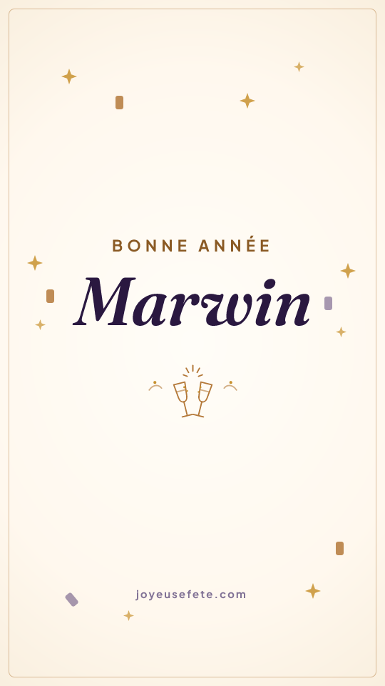 Image « Bonne année Marwin » au format story