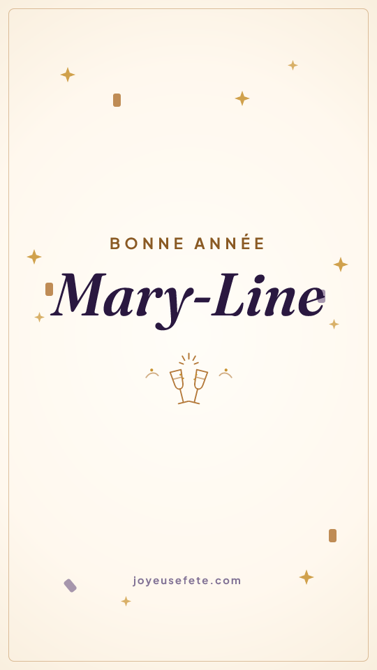 Image « Bonne année Mary-Line » au format story