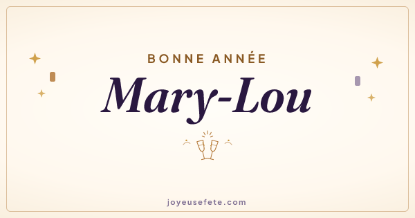 Image « Bonne année Mary-Lou » au format large