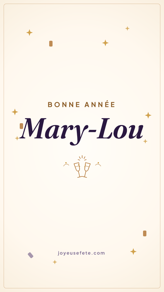 Image « Bonne année Mary-Lou » au format story