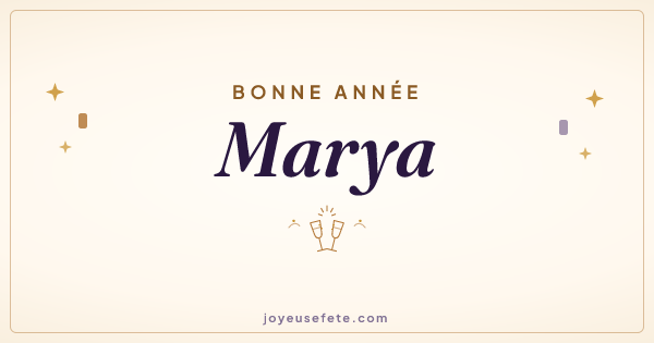 Image « Bonne année Marya » au format large