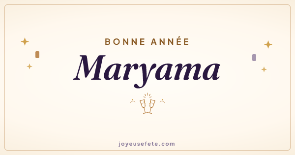 Image « Bonne année Maryama » au format large