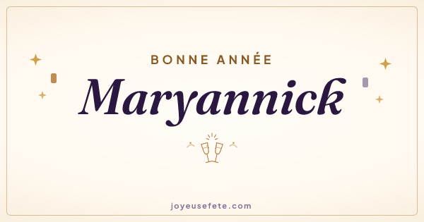 Image « Bonne année Maryannick » au format large