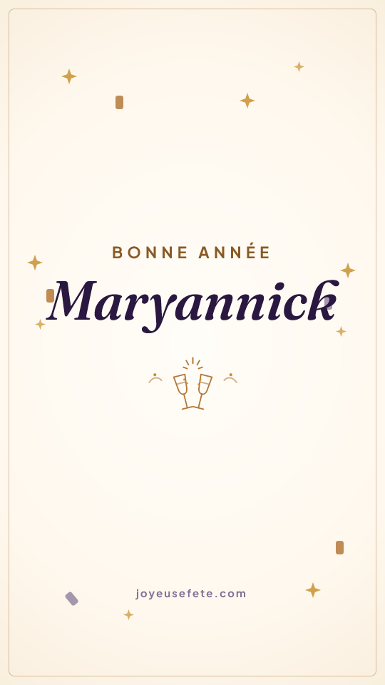 Image « Bonne année Maryannick » au format story