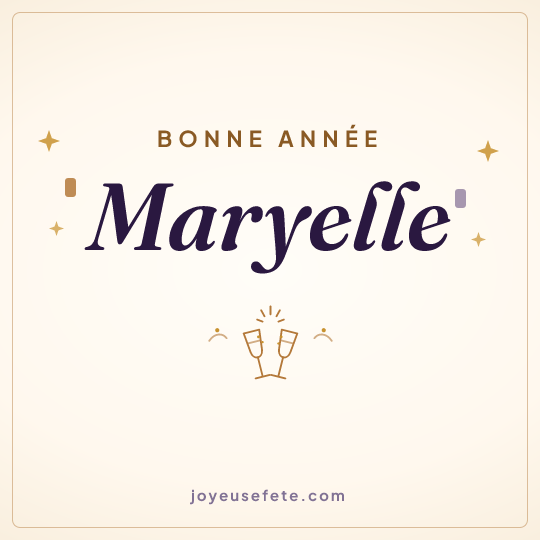 Image carrée « Bonne année Maryelle » pour WhatsApp