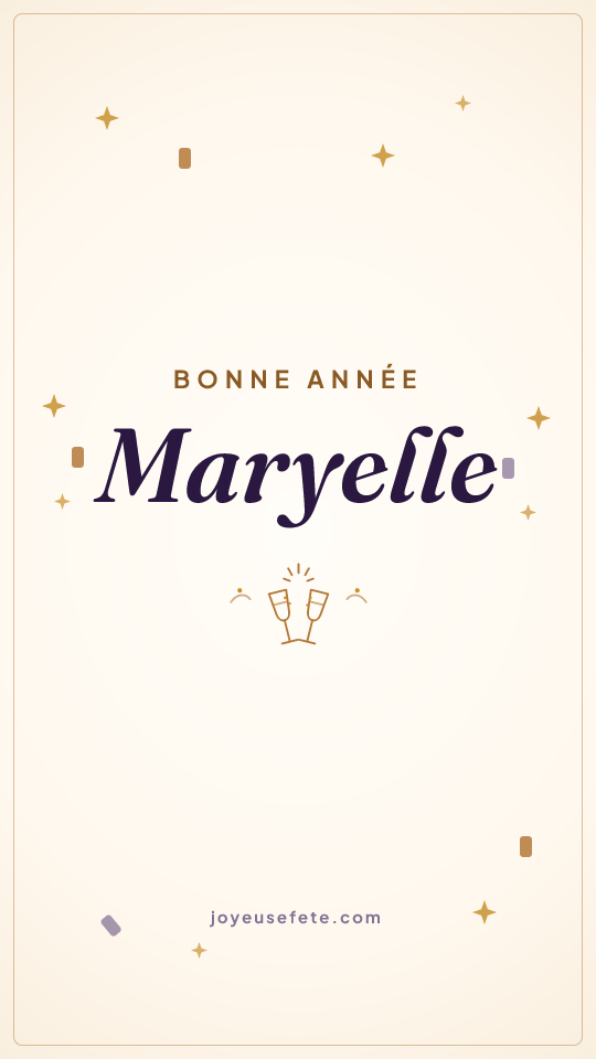Image « Bonne année Maryelle » au format story