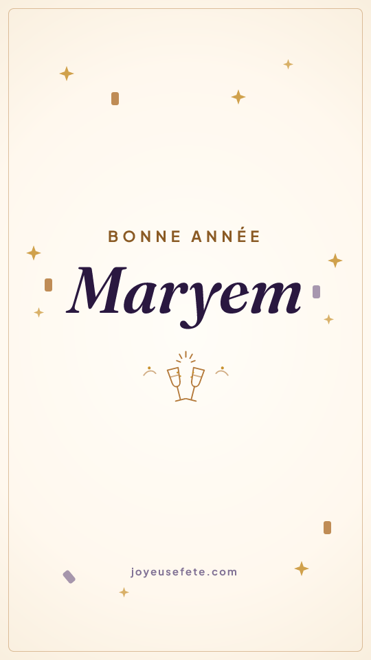 Image « Bonne année Maryem » au format story
