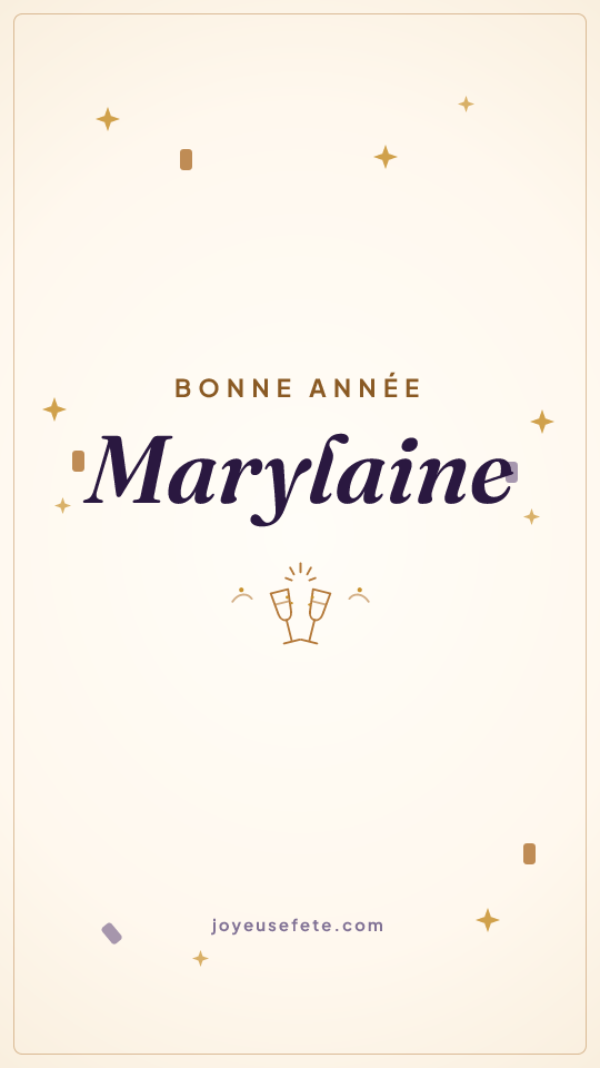 Image « Bonne année Marylaine » au format story