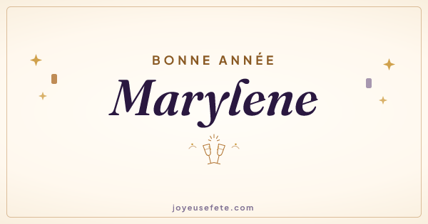 Image « Bonne année Marylene » au format large