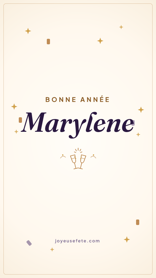 Image « Bonne année Marylene » au format story