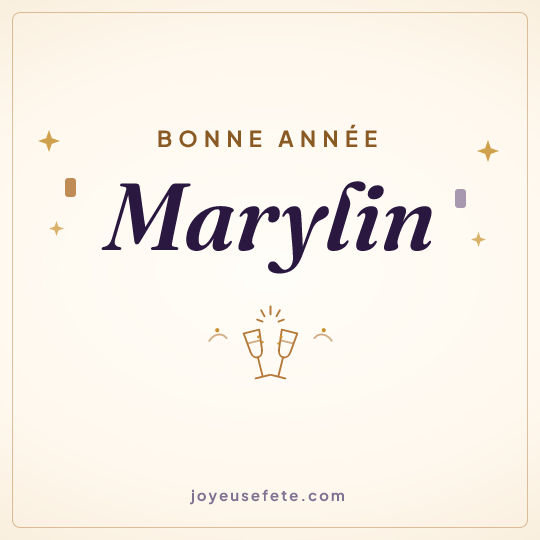 Image carrée « Bonne année Marylin » pour WhatsApp