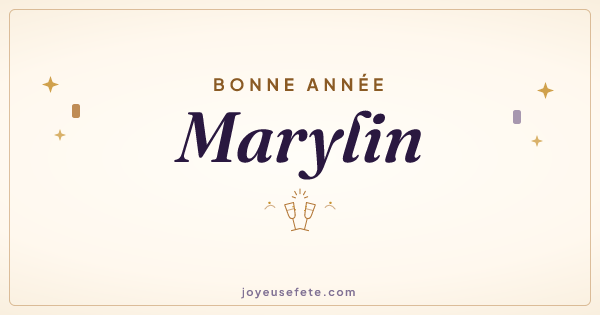 Image « Bonne année Marylin » au format large