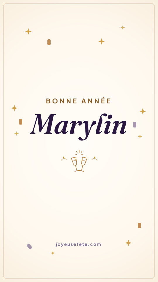 Image « Bonne année Marylin » au format story