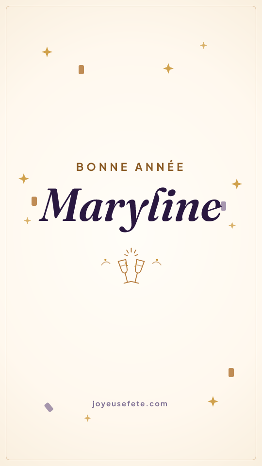 Image « Bonne année Maryline » au format story