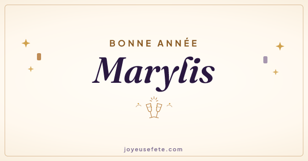 Image « Bonne année Marylis » au format large
