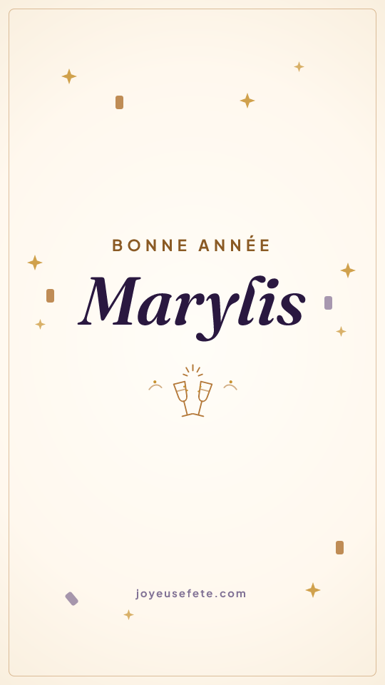 Image « Bonne année Marylis » au format story