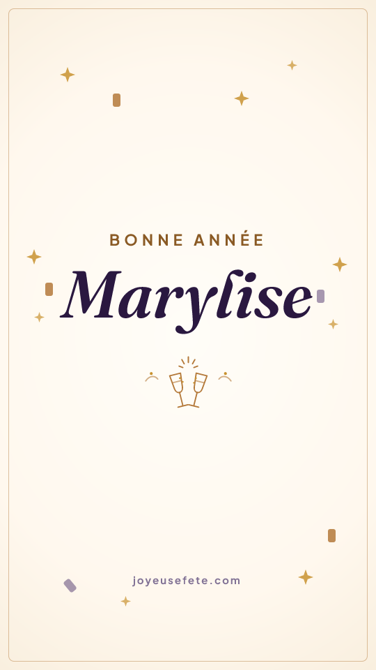 Image « Bonne année Marylise » au format story